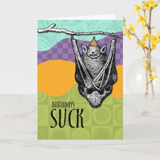 Carte Anniversaire Suck (Fleur jaune)