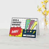 Carte Anniversaire SuperPapa (Fleur jaune)