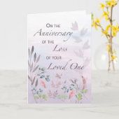 Carte Anniversaire sur la perte d'une aquarelle aimée Fl (Fleur jaune)