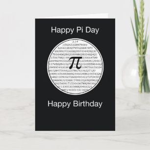 Carte Anniversaire sur le cercle de jour de pi