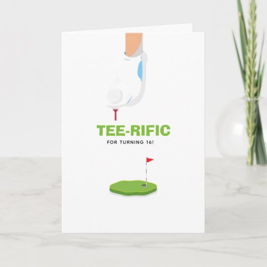 Carte Anniversaire sur le thème du golf (Devant)