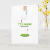 Carte Anniversaire sur le thème du golf (Fleur jaune)