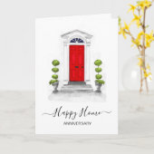 Carte Anniversaire sur votre nouvel agent immobilier (Fleur jaune)