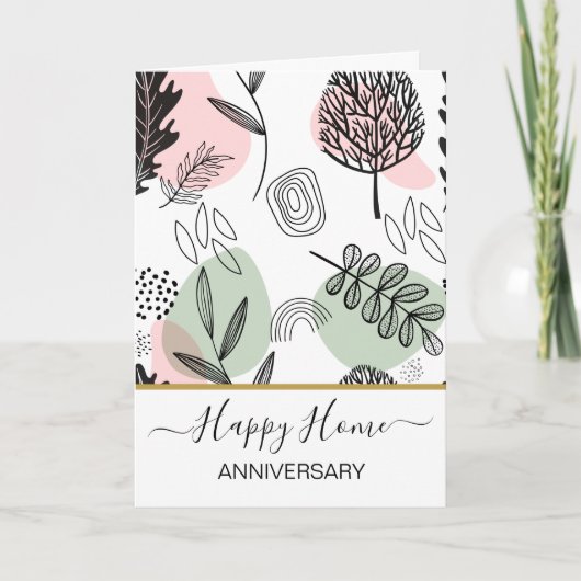 Carte Anniversaire sur votre nouvelle maison agent immob (Devant)