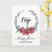 Carte Anniversaire sur votre nouvelle maison agent immob (Fleur jaune)