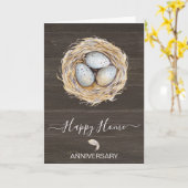 Carte Anniversaire sur votre nouvelle maison agent immob (Fleur jaune)