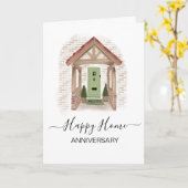 Carte Anniversaire sur votre nouvelle maison agent immob (Fleur jaune)