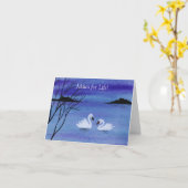 Carte Anniversaire Swans (Fleur jaune)