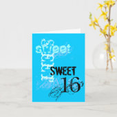 Carte Anniversaire Sweet 16 (Fleur jaune)