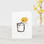 Carte Anniversaire, Sympathie (Fleur jaune)