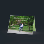 Carte Anniversaire tandem Interi vert clair de mari de<br><div class="desc">Vous pouvez personnaliser cette carte, changer le texte et télécharger vos propres photographies. "Joyeux anniversaire à mon mari merveilleux ! Je vous suivrais n'importe où ! Nous faisons une grande équipe. Je t'aime !"</div>