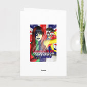 Carte Anniversaire Tante Cute, dragon violet avec (Dos)