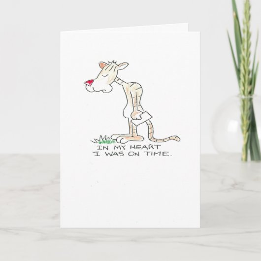 Carte anniversaire tardif du tigre (Devant)