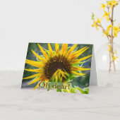 Carte Anniversaire tardif du tournesol (Fleur jaune)
