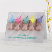 Carte Anniversaire tardif : S'est juste réveillé, des (Fleur jaune)