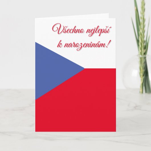 Carte Anniversaire tchèque (Devant)