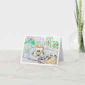 Carte Anniversaire Tea Party (Devant)