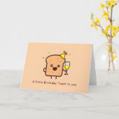 Carte Anniversaire Toast Funny Punny Anniversaire (Fleur jaune)