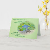 Carte Anniversaire - Tortue Snapping Bébé (Fleur jaune)