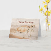 Carte Anniversaire Totalement génial Turtle amusant Anim (Fleur jaune)