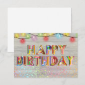 Carte Anniversaire très heureux (Devant / Derrière)