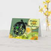 Carte Anniversaire très irlandais (Fleur jaune)