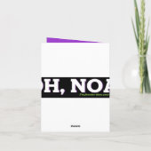 Carte Anniversaire trop bu pour tenir un bébé (Dos)