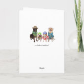 Carte Anniversaire tropical de paradis de chiens drôles (Dos)