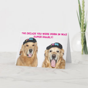 Carte Anniversaire tubulaire des années 80 de golden