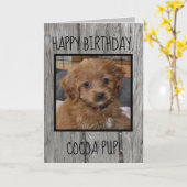 Carte Anniversaire unique pour animaux de compagnie du p (Fleur jaune)