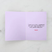 Carte Anniversaire unique rouge et pourpre (Intérieur)