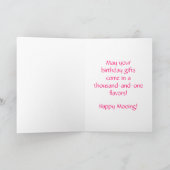 Carte Anniversaire Vache laitière (Intérieur)