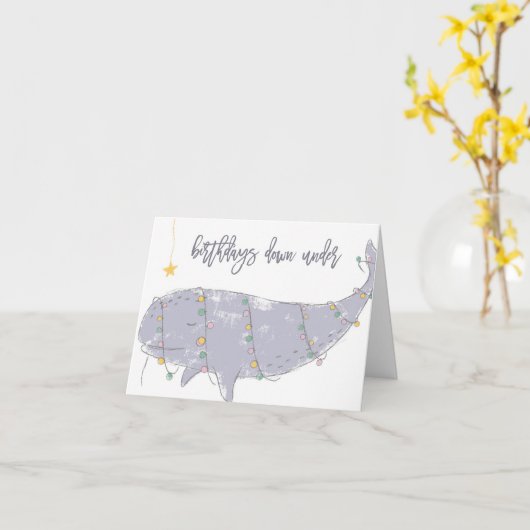 Carte Anniversaire vers le bas dessous (Fleur jaune)