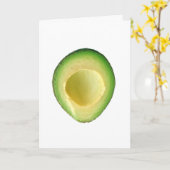 Carte Anniversaire vert de l'Avocado (Merci, etc.) (Fleur jaune)