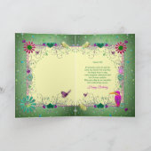 Carte Anniversaire Vert/Jaune Enchanté, Ami Secret (Intérieur)