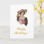 Carte anniversaire victorien (Fleur jaune)