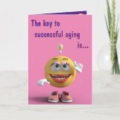 Carte Anniversaire "Vieillissement réussi" (Devant)