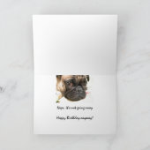 Carte Anniversaire Vieux âge pas heureux, Humour avec ch (Intérieur)