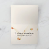 Carte Anniversaire Vieux Horseshoe Et Fleur sauvage (Intérieur)