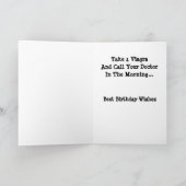 Carte Anniversaire - Vieux Part ! (humour) (Intérieur)