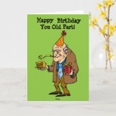 Carte Anniversaire - Vieux Part ! (humour) (Fleur jaune)