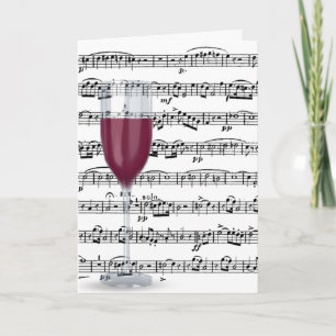 Carte Anniversaire Vin Rouge Sur Musique