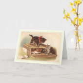 Carte Anniversaire vintage (Fleur jaune)