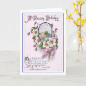 Carte Anniversaire vintage (Fleur jaune)