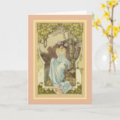 Carte Anniversaire vintage (Fleur jaune)