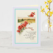 Carte Anniversaire vintage (Fleur jaune)