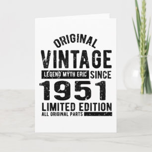 Carte Anniversaire Vintage 1951