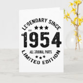 Carte Anniversaire Vintage 1954 (Fleur jaune)