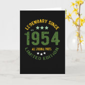 Carte Anniversaire Vintage 1954 (Fleur jaune)