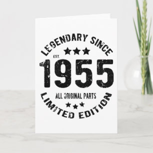 Carte Anniversaire Vintage 1955